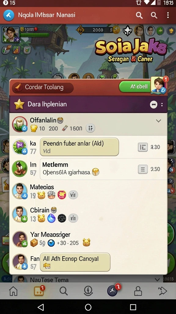 indaaa - Tampilan awal yang menarik dengan karakter utama.